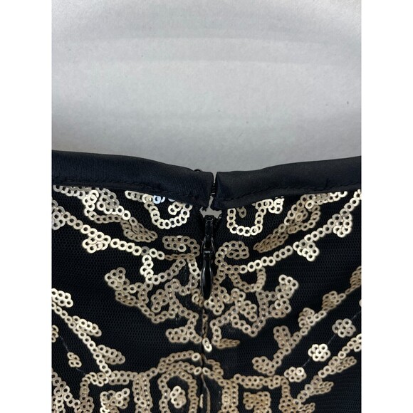 Ronni Nicole Sequin Shift Dress Women’s 6P Black Gold Sleeveless Cocktail NWT - Picture 9 of 9